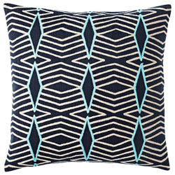 west elm Diamond Stripe Cushion Nightshade